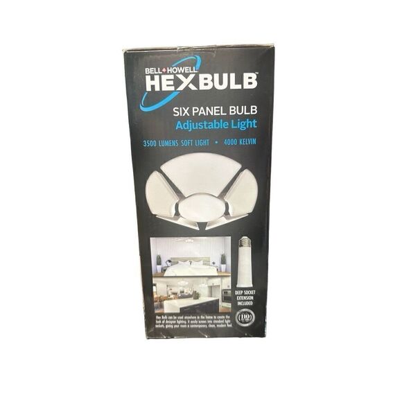 Bell Howell Hex Bulb E26 LED Garage 6 Panel Shop Office Attic Ceiling Light - Picture 3 of 4